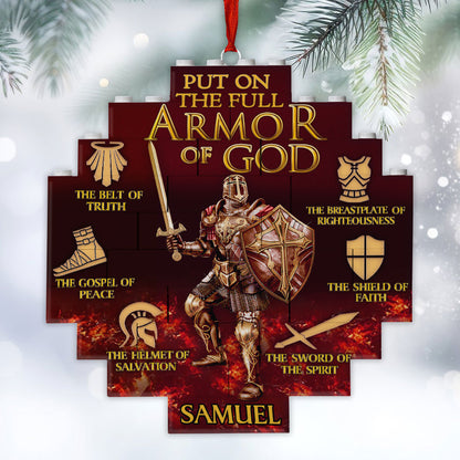 Put On The Full Armor Of God | Personalized Circle Buildable Ornament-1 Side Print JSCBOPN2821TA