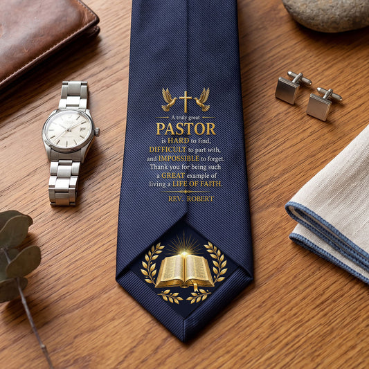 A Truly Great Pastor | Personalized Men Tie
