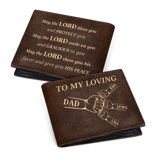 To My Loving Dad | Personalized Folded Wallet For Men JSLFWPL2353L