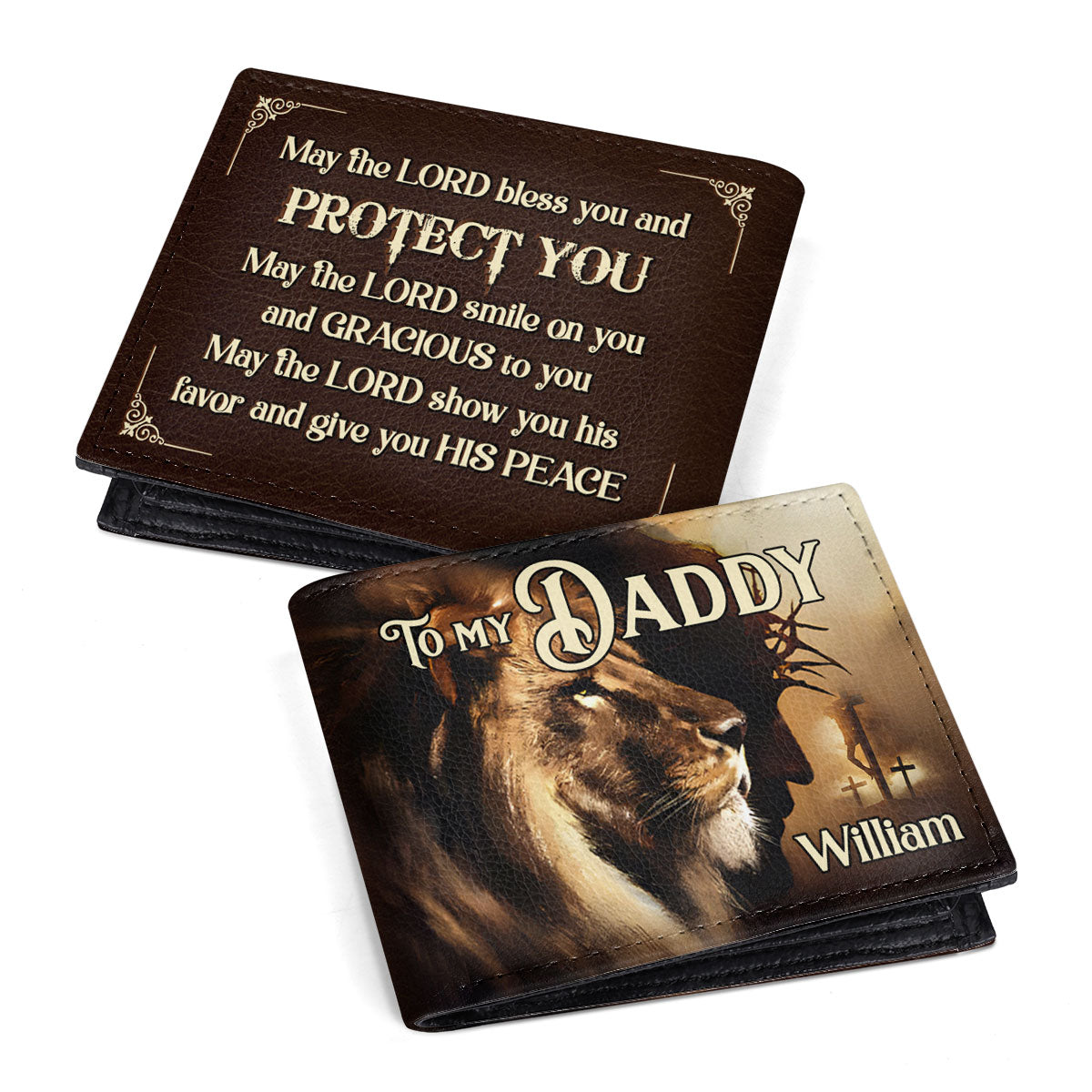 To My Loving Dad | Personalized Folded Wallet For Men