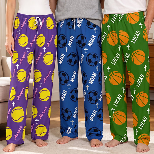 Multicolour Sports With Cross | Personalized Lounge Pants