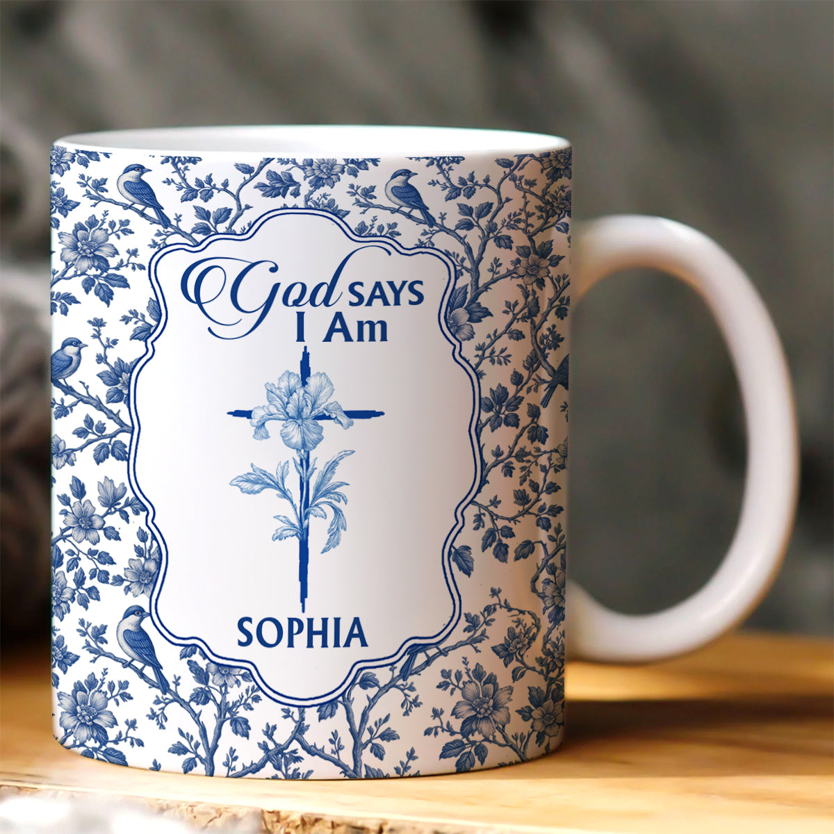 God Says I Am | Personalized Ceramic Coffee Mug