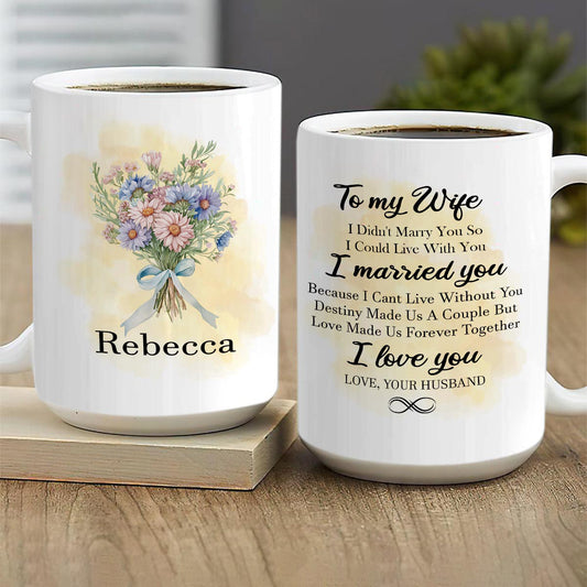 To My Wife | Personalized White Ceramic Mug