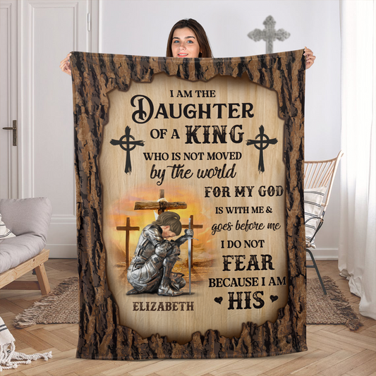 I Am The Daughter Of A King | Personalized Fleece Blanket