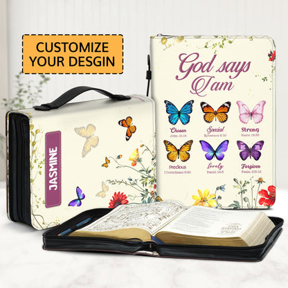 God Says I Am | Personalized Bible Cover JSBCPPA1133D