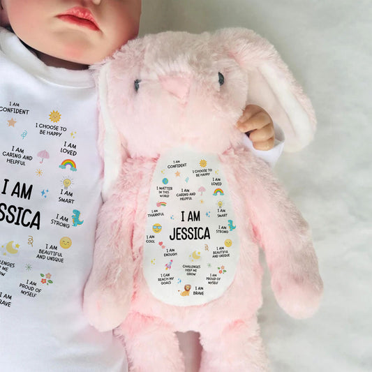 Kids Affirmations | Personalized Stuffed Bunny