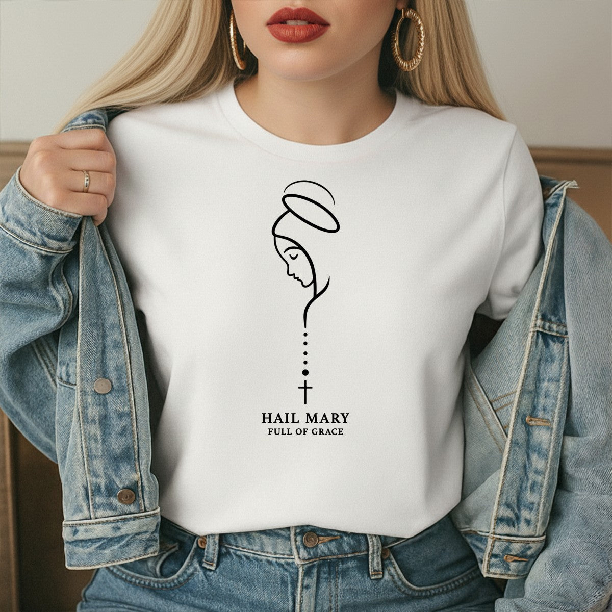Hail Mary Full Of Grace |  2D Unisex T-shirt