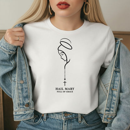 Hail Mary Full Of Grace |  2D Unisex T-shirt