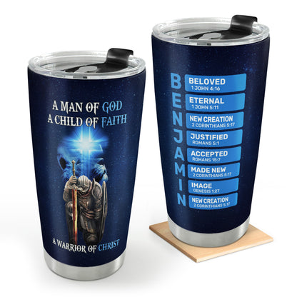 A Man Of God  | Personalized Stainless Steel Tumbler