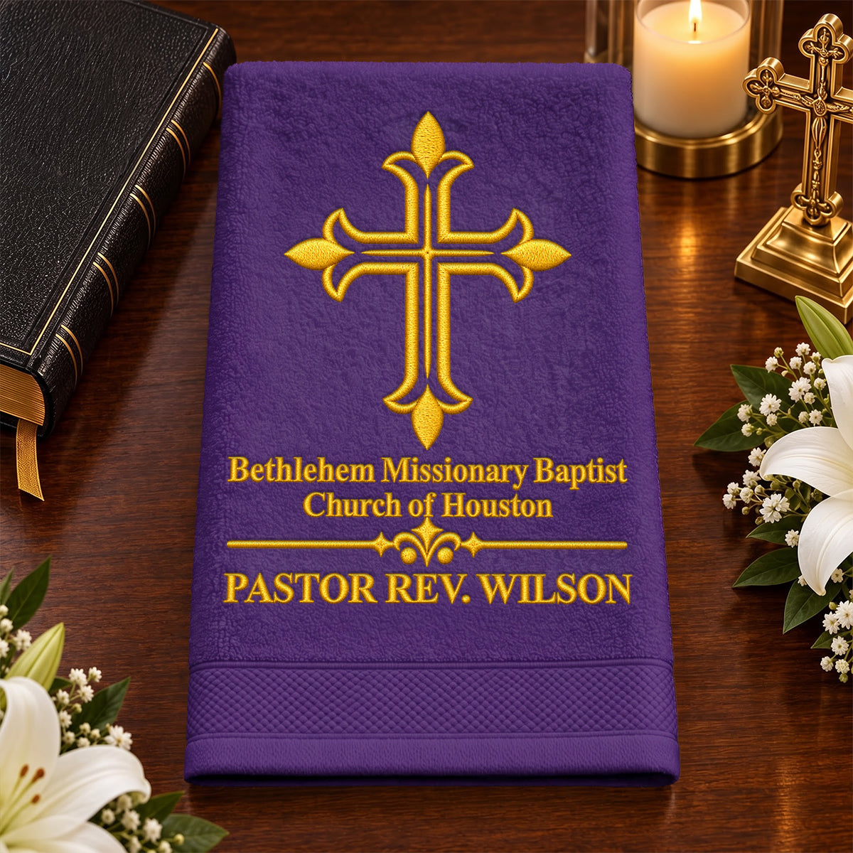 A Servant Called By God | Personalized Combo Embroidered Finger Towel
