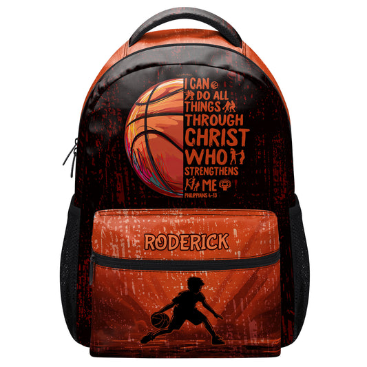 I Can Do All Things Through Christ Who Strengthens Me | Personalized Backpack JSBPM1043