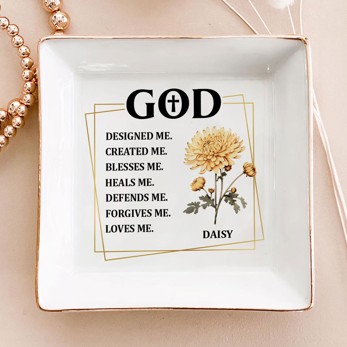 God Designed Me Created Me | Personalized Jewelry Dish