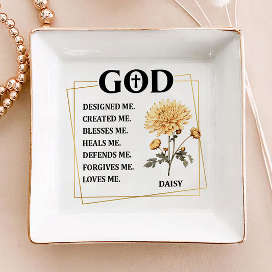 God Designed Me Created Me | Personalized Jewelry Dish