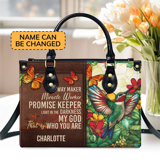 That is Who You Are | Personalized Leather Handbag JSLHBHLPA1630L