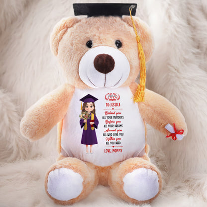 Behind You All Your Memories | Personalized Graduation Teddy Bear