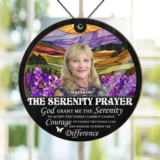 The Serenity Prayer Suncatcher | Personalized Window Hanging Suncatcher JSWHSCPL2369M