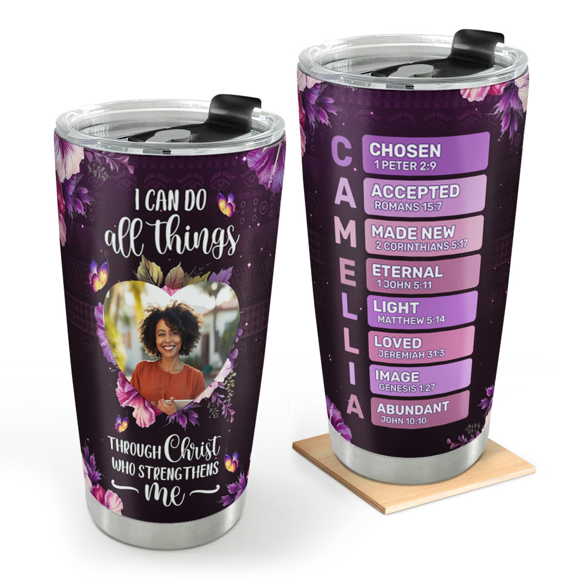 I Can Do All Things Through Christ Who Strengthens Me | Personalized Stainless Steel Tumbler