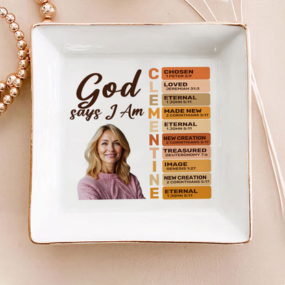 God Says I Am | Personalized Jewelry Dish JSJDPN2817L