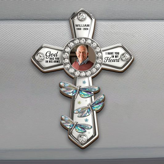 God Has You In His Arms I Have You In My Heart | Personalized Car Visor Clip