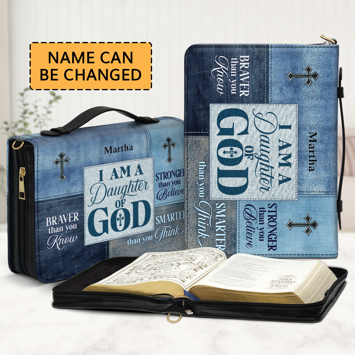 Jesuspirit | Personalized Leather Bible Cover | I Am A Daughter Of God BCM764