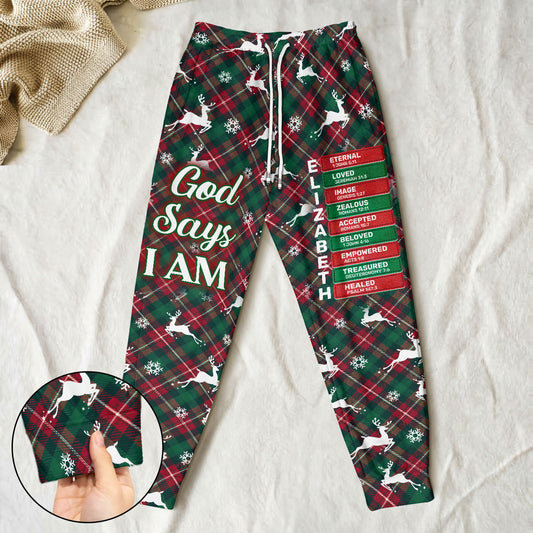 God Says I Am | Personalized Sweatpants