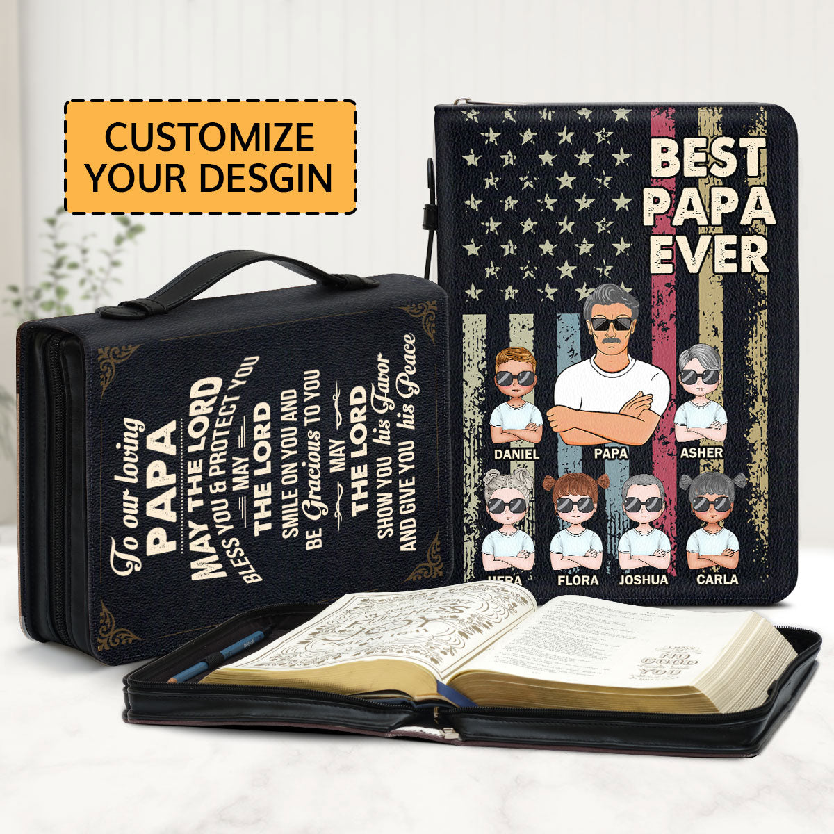 Best Dad Ever | Personalized Bible Cover JSBCPH1166D