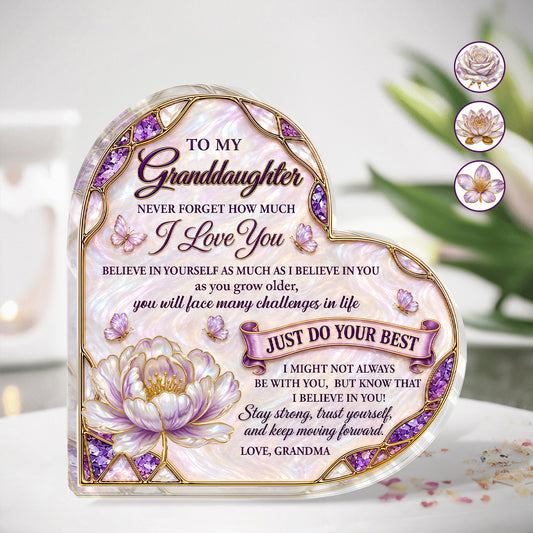 To My Daughter My Granddaughter My Little Girl | Personalized Custom Shaped Acrylic Plaque