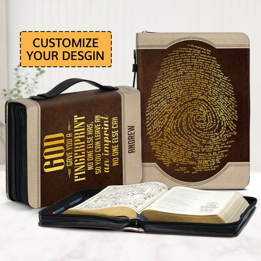 God Gave Fingerprint | Personalized Bible Cover JSBCPH1152M