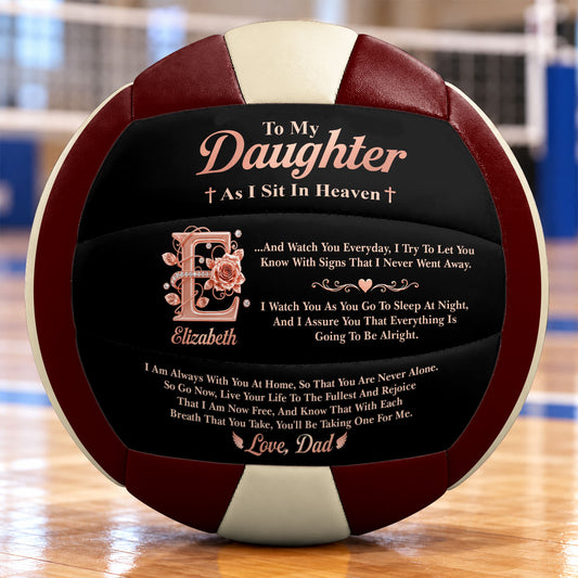 To My Daughter As I Sit In Heaven | Personalized Volleyball