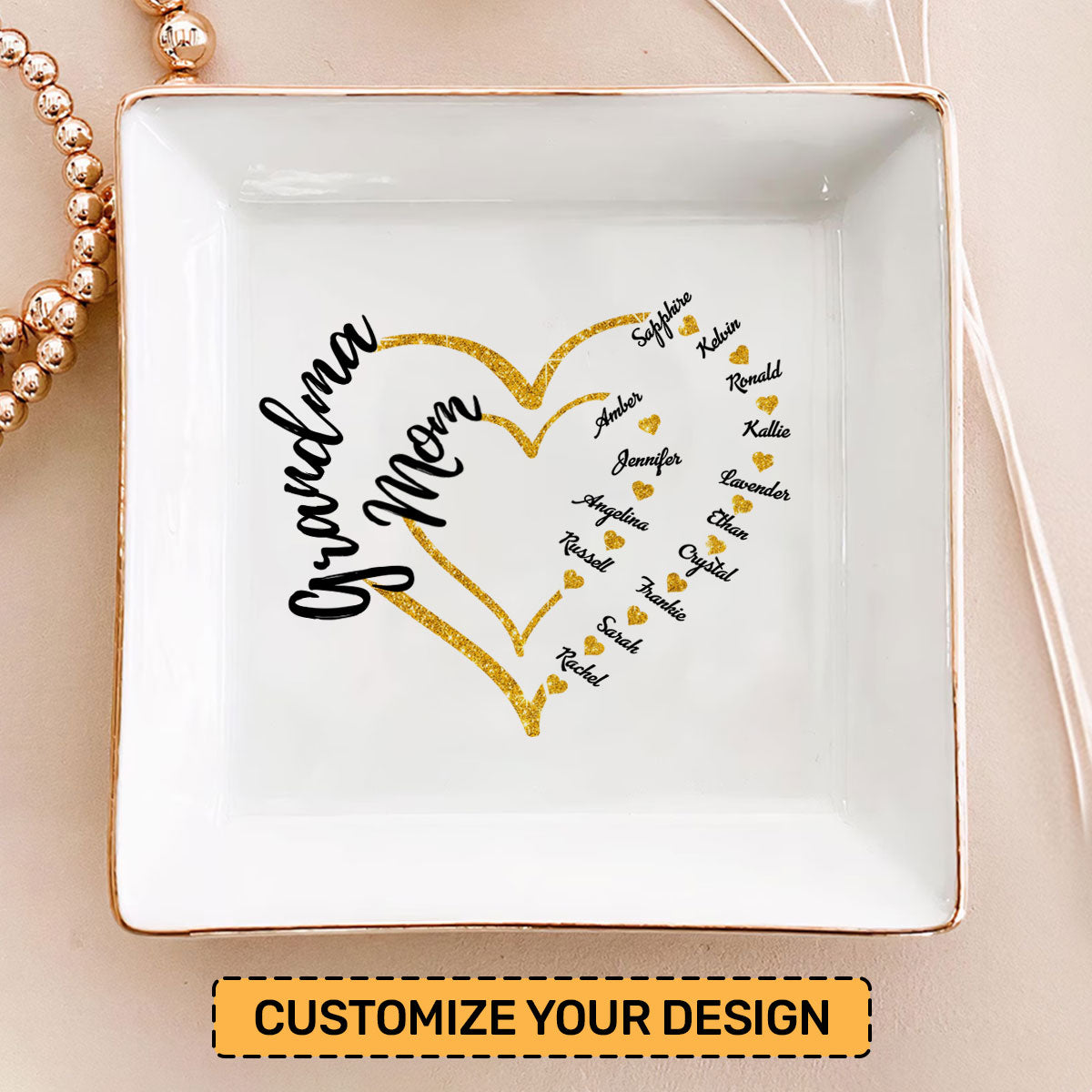 Grandma Mom | Personalized Jewelry Dish JSJDPH1921L