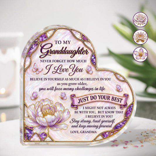 To My Daughter My Granddaughter My Little Girl | Personalized Custom Shaped Acrylic Plaque