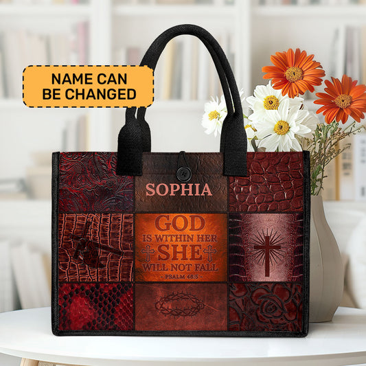 God Is Within Her, She Will Not Fall - Personalized New Canvas Tote Bag CTBM07