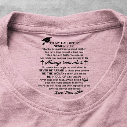 To My Daughter My Son Love From Mom Grandma Graduation Gifts | Personalized Shirt With Design Inner Neck
