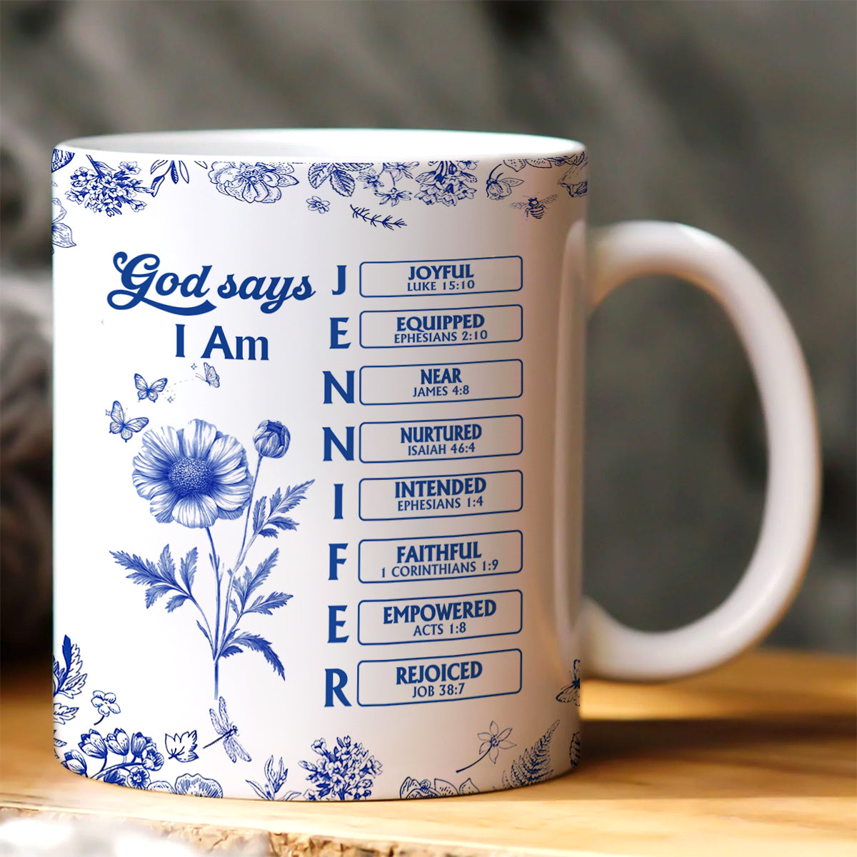 God Says I Am | Personalized Ceramic Coffee Mug