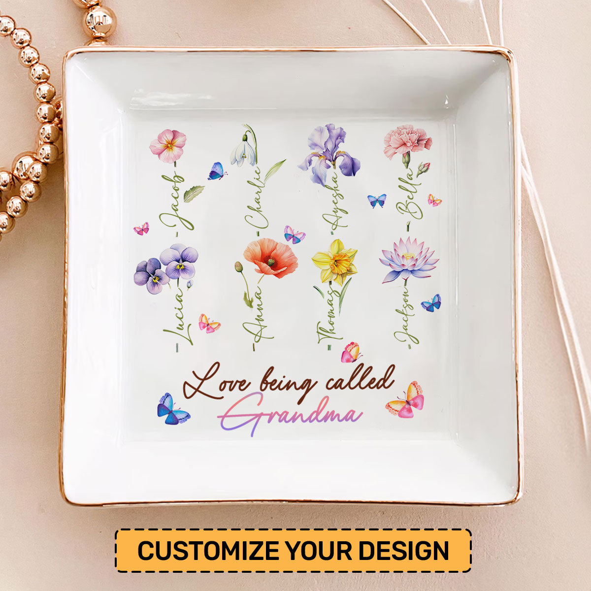 Love Being Called Grandma | Personalized Jewelry Dish JSJDPHA1843TA