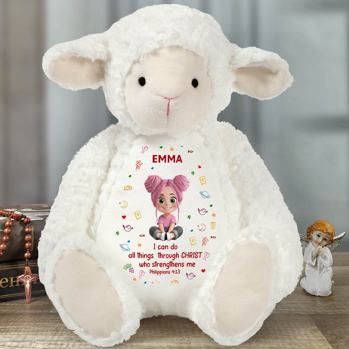 Bible Verse For Kids | Personalized Stuffed Lamb