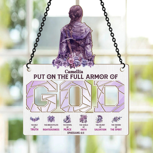 Armor Of God  | Personalized Window Hanging Suncatcher