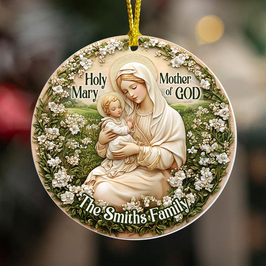 Holy, Mary Mother Of God | Personalized 1-Side Acrylic Ornament