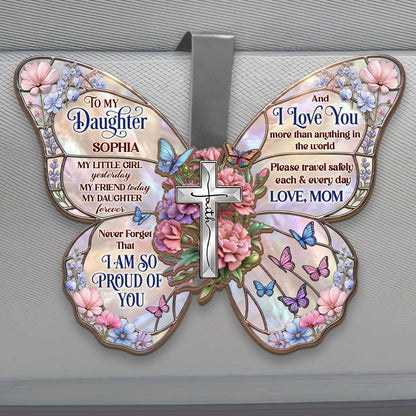 My Little Girl Yesterday, My Friend Today, My Daughter Forever | Personalized Car Visor Clip