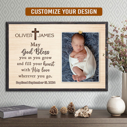 Unique Baptism Gift For Godson Goddaughter - Personalized Poster JSPTHLHA1757L