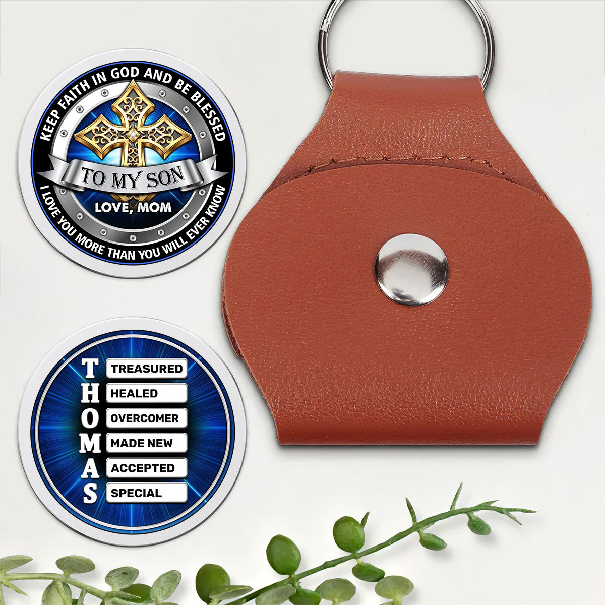 Blessings And Love To Son | Personalized Pocket Hug