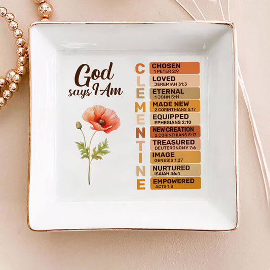 What God Says About You | Personalized Jewelry Dish JSJDPH1986D