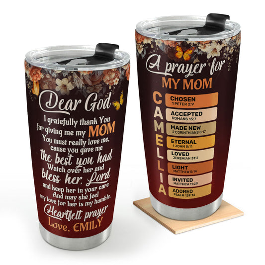 A Prayer For My Mom | Personalized Stainless Steel Tumbler