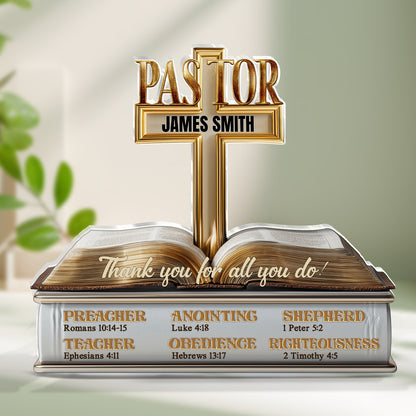 My Preacher, Teacher, & Shepherd | Personalized Custom Shaped Squared Acrylic Plaque