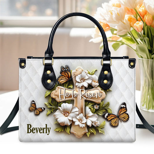 He Is Risen | Personalized Leather Handbag