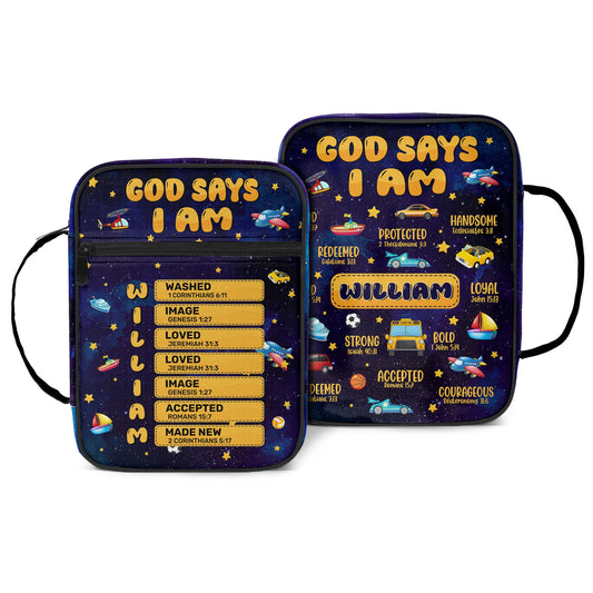 God Says I Am | Personalized Kid's Bible Bag