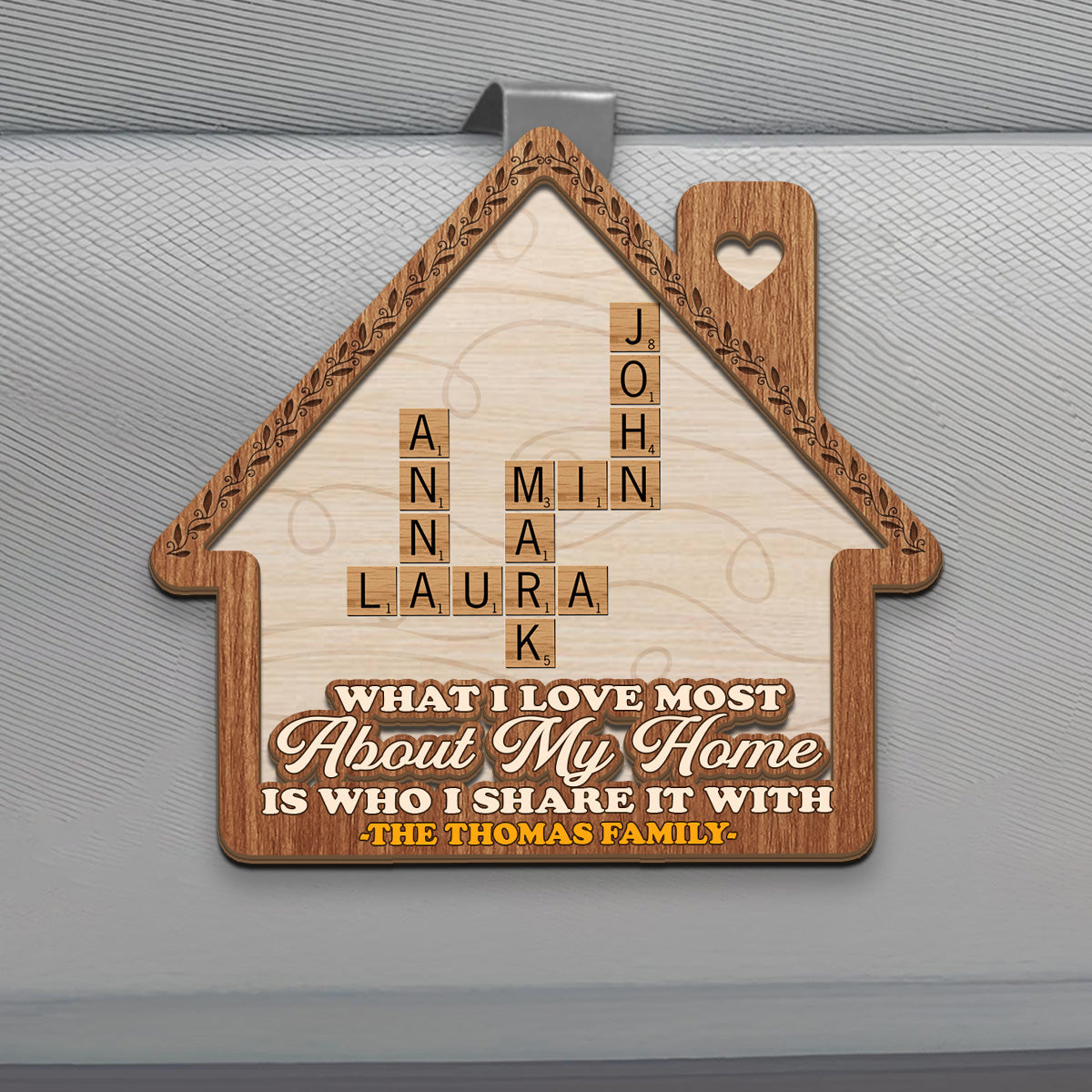 What I Love Most About My Home Is Who I Share It | Personalized Car Visor Clip