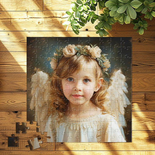 Girl Angel Puzzle | Square Jigsaw Puzzle JPM02