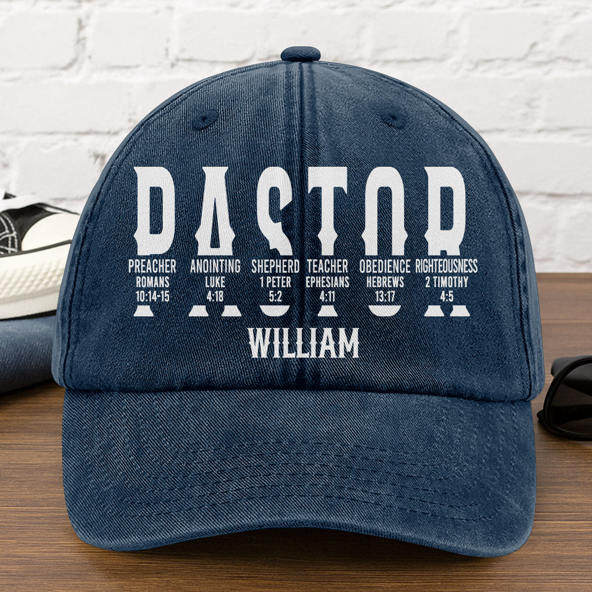 Gift For Pastor - Pastor's Calling - Personalized Vintage Washed Denim ...
