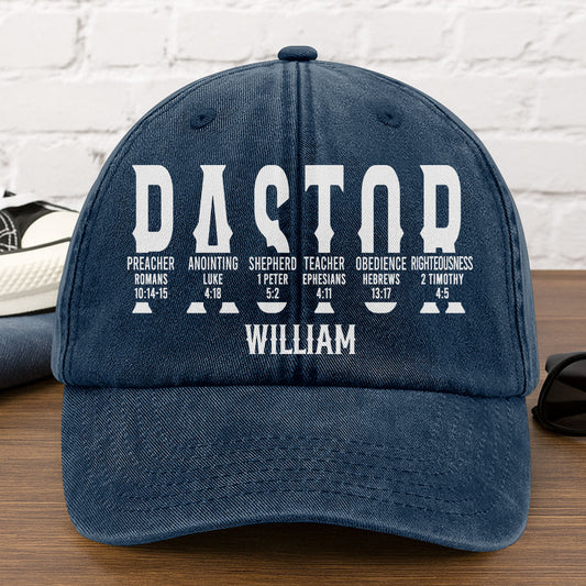 Pastor's Calling | Personalized Vintage Washed Denim Cap